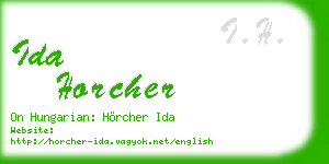 ida horcher business card