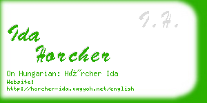 ida horcher business card